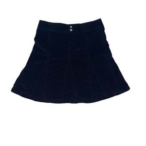 Athleta Black Corduroy Ribbed High Rise Skirt